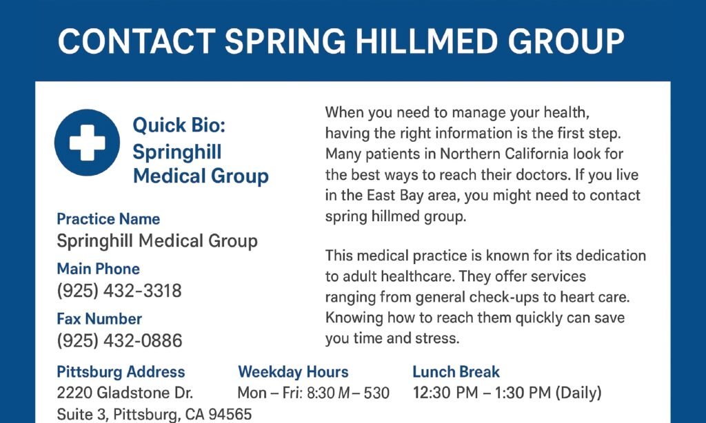Contact Spring Hillmed Group – Overview, Address & Services Contact Spring Hillmed Group – Overview, Address & Services