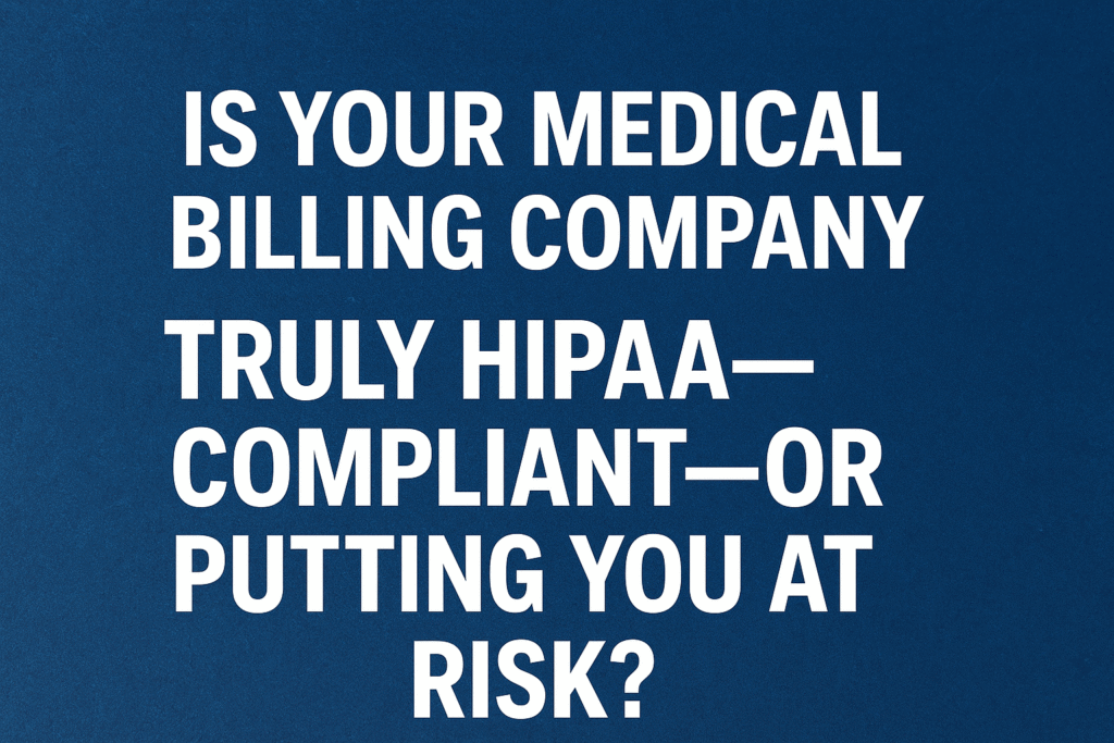 Is Your Medical Billing Company Truly HIPAA-Compliant Or Putting You at Risk? Is Your Medical Billing Company Truly HIPAA-Compliant—Or Putting You at Risk?