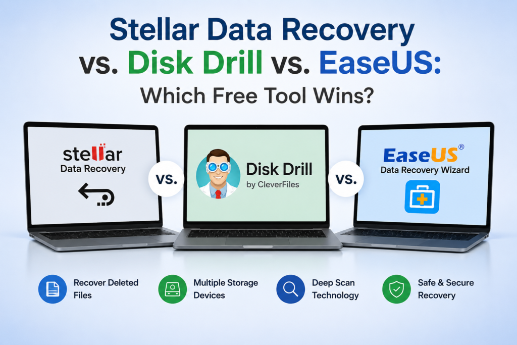 Stellar Data Recovery vs. Disk Drill vs. EaseUS: Which Free Tool Wins?